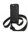 Karl Lagerfeld KLHCP14LSTMMK iPhone 14 Pro 6.1" hardcase black/black Monogram Plaque Logo Strap