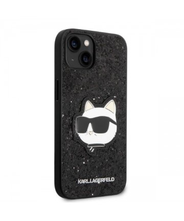 Karl Lagerfeld KLHCP14MG2CPK iPhone 14 Plus 6.7" black/black hardcase Glitter Choupette Patch