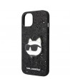 Karl Lagerfeld KLHCP14MG2CPK iPhone 14 Plus 6.7" black/black hardcase Glitter Choupette Patch