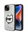 Karl Lagerfeld KLHCP14MG2CPS iPhone 14 Plus 6.7" silver/silver hardcase Glitter Choupette Patch