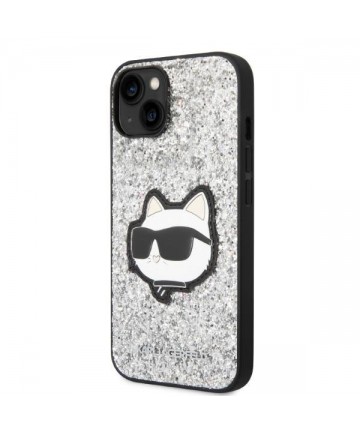 Karl Lagerfeld KLHCP14MG2CPS iPhone 14 Plus 6.7" silver/silver hardcase Glitter Choupette Patch