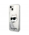 Karl Lagerfeld KLHCP14MLNHCCS iPhone 14 Plus 6.7" silver/silver hardcase Glitter Choupette Head