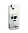 Karl Lagerfeld KLHCP14MLNHCCS iPhone 14 Plus 6.7" silver/silver hardcase Glitter Choupette Head