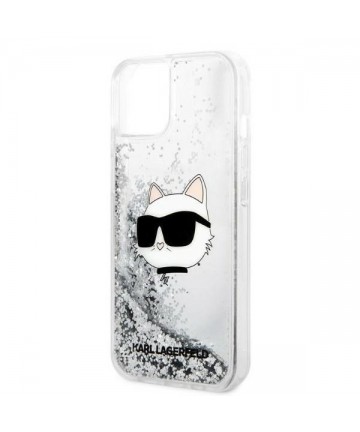 Karl Lagerfeld KLHCP14MLNHCCS iPhone 14 Plus 6.7" silver/silver hardcase Glitter Choupette Head