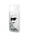 Karl Lagerfeld KLHCP14MLNHCCS iPhone 14 Plus 6.7" silver/silver hardcase Glitter Choupette Head
