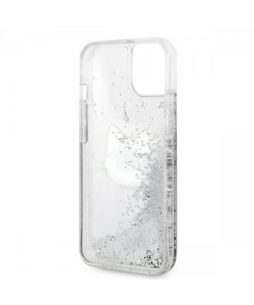 Karl Lagerfeld KLHCP14MLNHCCS iPhone 14 Plus 6.7" silver/silver hardcase Glitter Choupette Head