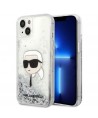 Karl Lagerfeld KLHCP14MLNKHCH iPhone 14 Plus 6.7" silver/silver hardcase Glitter Karl Head