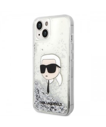 Karl Lagerfeld KLHCP14MLNKHCH iPhone 14 Plus 6.7" silver/silver hardcase Glitter Karl Head