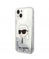 Karl Lagerfeld KLHCP14MLNKHCH iPhone 14 Plus 6.7" silver/silver hardcase Glitter Karl Head