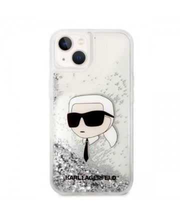 Karl Lagerfeld KLHCP14MLNKHCH iPhone 14 Plus 6.7" silver/silver hardcase Glitter Karl Head