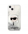 Karl Lagerfeld KLHCP14MLNKHCH iPhone 14 Plus 6.7" silver/silver hardcase Glitter Karl Head