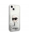 Karl Lagerfeld KLHCP14MLNKHCH iPhone 14 Plus 6.7" silver/silver hardcase Glitter Karl Head