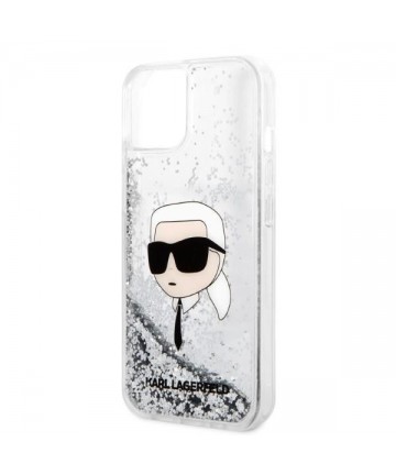 Karl Lagerfeld KLHCP14MLNKHCH iPhone 14 Plus 6.7" silver/silver hardcase Glitter Karl Head