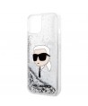 Karl Lagerfeld KLHCP14MLNKHCH iPhone 14 Plus 6.7" silver/silver hardcase Glitter Karl Head
