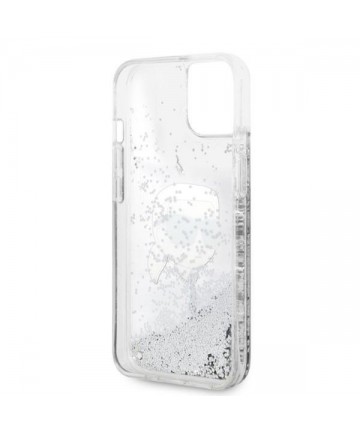 Karl Lagerfeld KLHCP14MLNKHCH iPhone 14 Plus 6.7" silver/silver hardcase Glitter Karl Head
