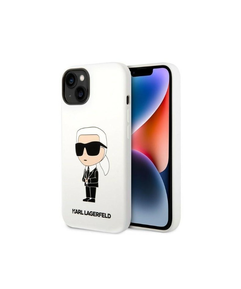 Karl Lagerfeld KLHCP14MSNIKBCH iPhone 14 Plus 6.7" hardcase white/white Silicone Ikonik