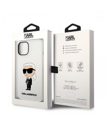 Karl Lagerfeld KLHCP14MSNIKBCH iPhone 14 Plus 6.7" hardcase white/white Silicone Ikonik