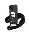 Karl Lagerfeld KLHCP14MSTKMK iPhone 14 Plus 6.7" black/black hardcase Monogram Ikonik Patch