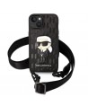 Karl Lagerfeld KLHCP14MSTKMK iPhone 14 Plus 6.7" black/black hardcase Monogram Ikonik Patch