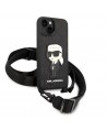 Karl Lagerfeld KLHCP14MSTKMK iPhone 14 Plus 6.7" black/black hardcase Monogram Ikonik Patch