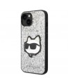 Karl Lagerfeld KLHCP14SG2CPS iPhone 14 6.1" silver/silver hardcase Glitter Choupette Patch