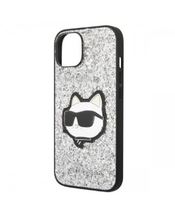 Karl Lagerfeld KLHCP14SG2CPS iPhone 14 6.1" silver/silver hardcase Glitter Choupette Patch