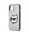 Karl Lagerfeld KLHCP14SG2CPS iPhone 14 6.1" silver/silver hardcase Glitter Choupette Patch