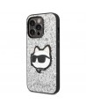 Karl Lagerfeld KLHCP14XG2CPS iPhone 14 Pro Max 6.7" silver/silver hardcase Glitter Choupette Patch