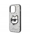 Karl Lagerfeld KLHCP14XG2CPS iPhone 14 Pro Max 6.7" silver/silver hardcase Glitter Choupette Patch