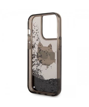 Karl Lagerfeld KLHCP14XLNCHCK iPhone 14 Pro Max 6.7" black/black hardcase Glitter Choupette Head