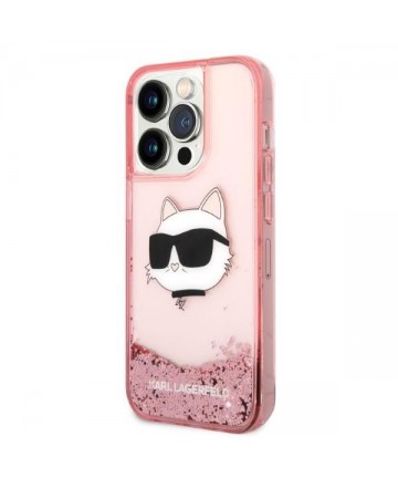 Karl Lagerfeld KLHCP14XLNCHCP iPhone 14 Pro Max 6.7" pink/pink hardcase Glitter Choupette Head