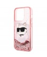 Karl Lagerfeld KLHCP14XLNCHCP iPhone 14 Pro Max 6.7" pink/pink hardcase Glitter Choupette Head