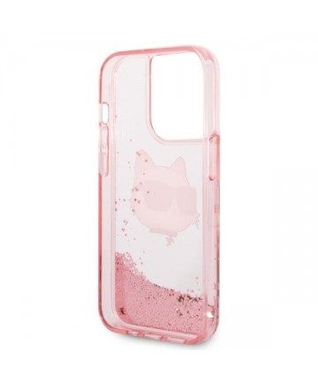 Karl Lagerfeld KLHCP14XLNCHCP iPhone 14 Pro Max 6.7" pink/pink hardcase Glitter Choupette Head