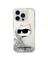 Karl Lagerfeld KLHCP14XLNHCS iPhone 14 Pro Max 6.7" silver/silver hardcase Glitter Choupette Head