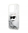 Karl Lagerfeld KLHCP14XLNHCS iPhone 14 Pro Max 6.7" silver/silver hardcase Glitter Choupette Head