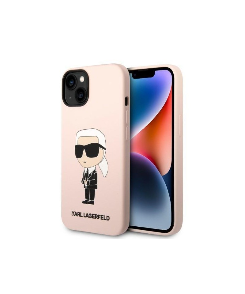 Karl Lagerfeld KLHMP14MSNIKBCP iPhone 14 Plus 6.7" hardcase pink/pink Silicone Ikonik Magsafe