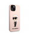 Karl Lagerfeld KLHMP14MSNIKBCP iPhone 14 Plus 6.7" hardcase pink/pink Silicone Ikonik Magsafe