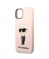 Karl Lagerfeld KLHMP14MSNIKBCP iPhone 14 Plus 6.7" hardcase pink/pink Silicone Ikonik Magsafe