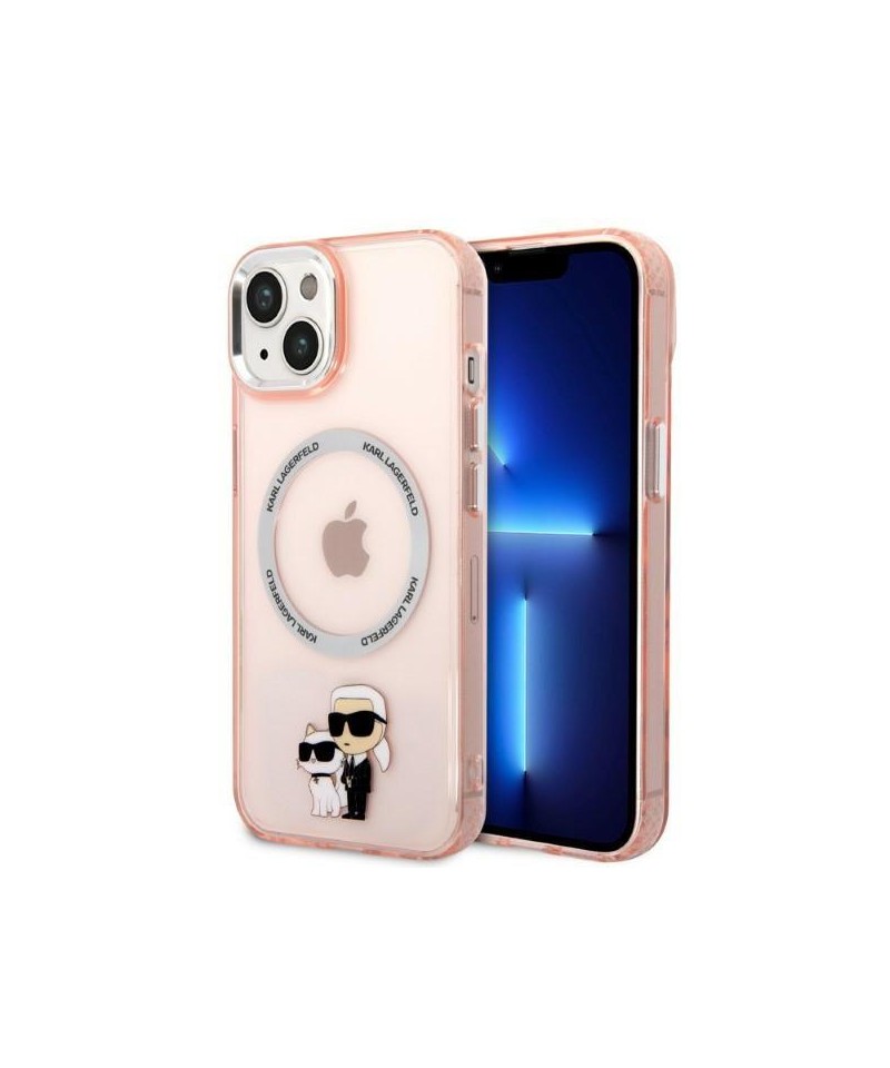 Karl Lagerfeld KLHMP14SHNKCIP iPhone 14 6.1" hardcase pink/pink Iconic Karl&Choupette Magsafe
