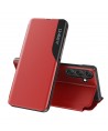 Eco Leather View Case cover for Samsung Galaxy A54 5G with a flip stand red