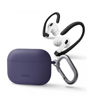 Uniq Nexo case for AirPods Pro 2 + ear hooks - purple