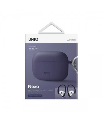 Uniq Nexo case for AirPods Pro 2 + ear hooks - purple