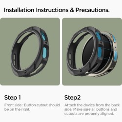 Spigen Liquid Air Case for Samsung Galaxy Watch 8 40mm - Matte Black