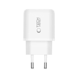 Tech-Protect NCA30 PD 30W QC3.0 USB-A / USB-C Wall Charger - White