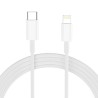 Tech-Protect NCA20 PD 20W QC3.0 USB-A / USB-C Wall Charger + USB-C / Lightning Cable 100cm - White