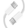 Tech-Protect NCA20 PD 20W QC3.0 USB-A / USB-C Wall Charger + USB-C / USB-C Cable 100cm - White