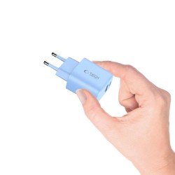 Tech-Protect NCA20 PD 20W QC3.0 USB-A / USB-C Wall Charger - Blue