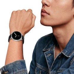 Tech-Protect Nylon Stripe Strap for Samsung Galaxy Watch 40/44/46 mm - Black and Orange