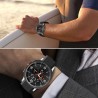 Tech-Protect Nylon Stripe Strap for Samsung Galaxy Watch 40/44/46 mm - Black and Orange