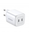 GaN Fast Charger 2 x USB-C 45W QC PD Ugreen CD294 - White